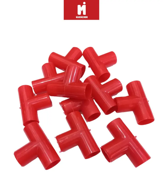 Keni L atau Keni T Pipa Merah/Putih Susu Aquarium 5/8'' Per 5 pcs 6