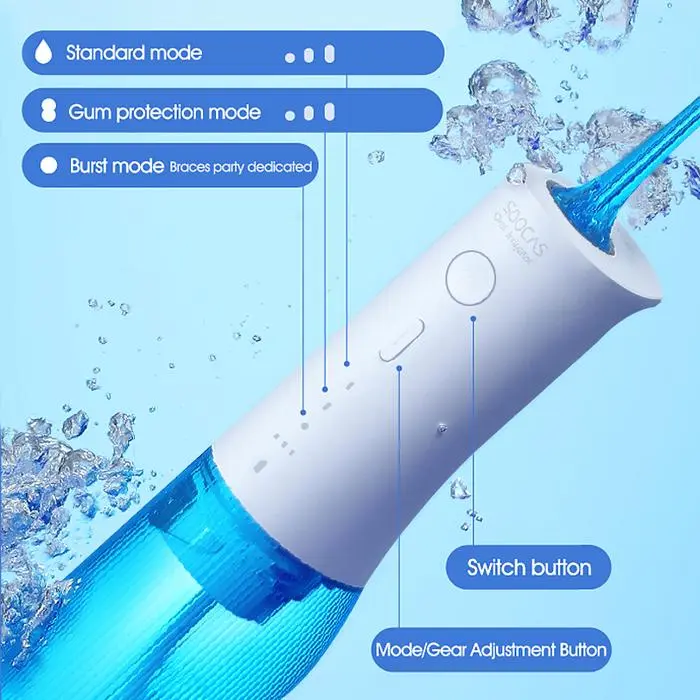 Dental Water Flosser Semprotan Jet Air Pembersih Plak Karang Sela Gigi