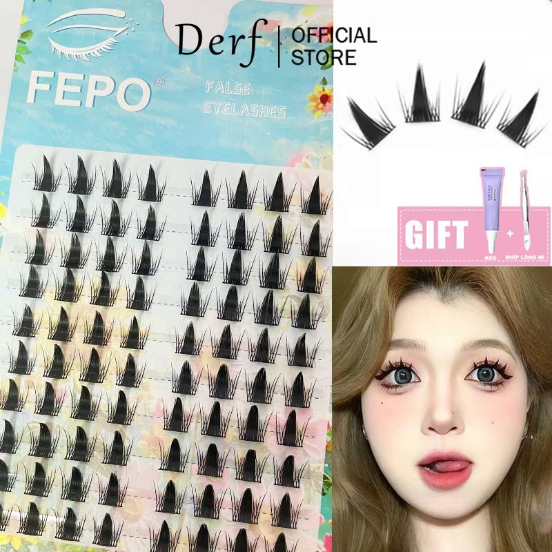 Lông Mi Giả anime mi cụm 10 Hàng Có Thể Tái Sử Dụng mi giả tự nhiên mi giả anime 12mm Mỹ Phẩm Nữ.Món quà miễn phí Keo dán lông mi + nhíp ,Cosmetic ,Women