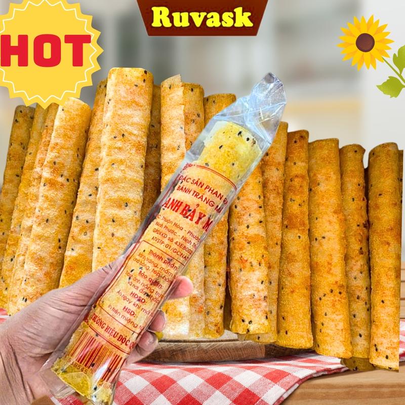 [COMBO 30 CÁI] Bánh Tráng Anh Bảy Mập Nướng Mắm Ruốc Giòn Tan - Bánh Tráng Mắm Ruốc Đặc Sản Phan Rang - Bánh Tráng Ruvask