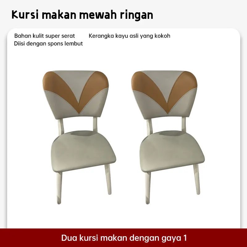 Kursi Makan/Kursi Ruang Tamu/Kursi Kayu/kursi sandaran/Kursi Belajar/Kursi kayu solid/Serbaguna 5