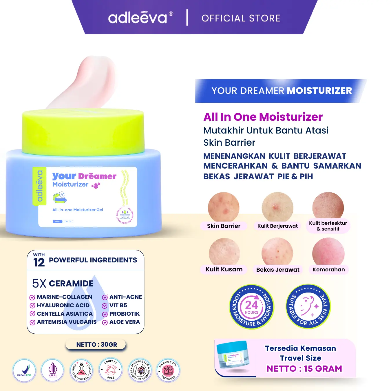 ADLEEVA - Your Dreamer Moisturizer - All In One Moisturizer Gel