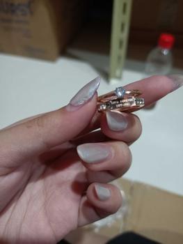 Product Review of New style titanium steel double ring fashion personality non-adjustable ring from 神**紙 1