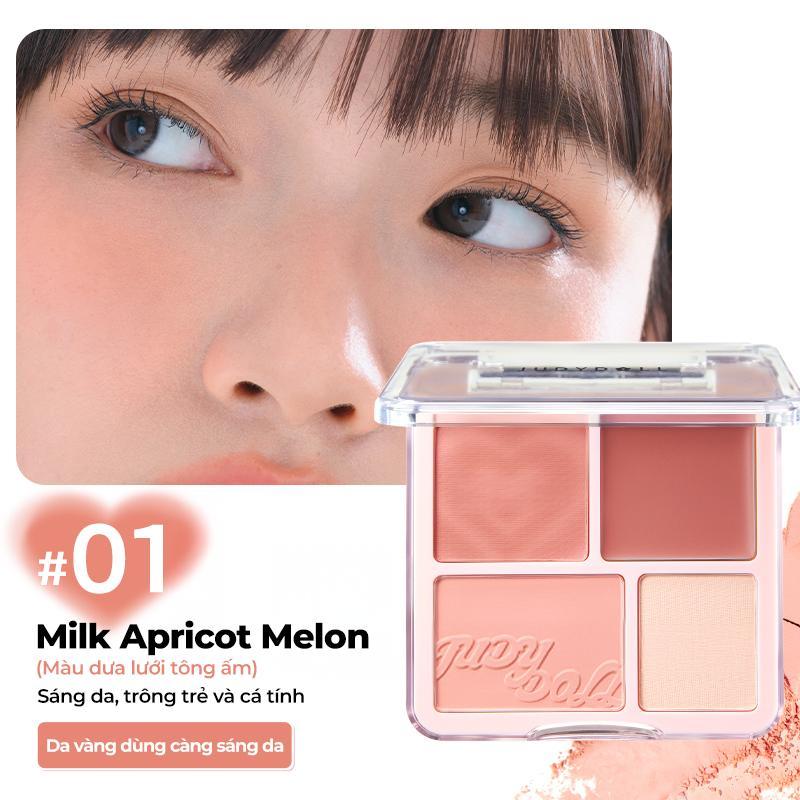Combo 3 sản phẩm Judydoll bảng phấn tạo khối và bảng má hồng và Son Glaze Lip…