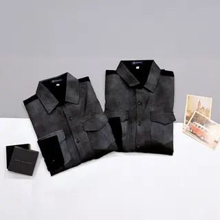 Áo sơ mi nam vải nhung dập logo nổi mềm thoáng mát mẫu áo trẻ trung-ATC99 SHOP Menswear Kate 4