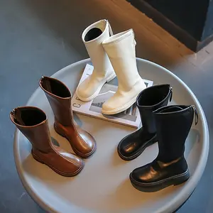 babyfit [size 26-36] KECYA long boots tinggi sepatu anak perempuan kulit sintetis fashion korea shoes import zj-0902r Berkualitas