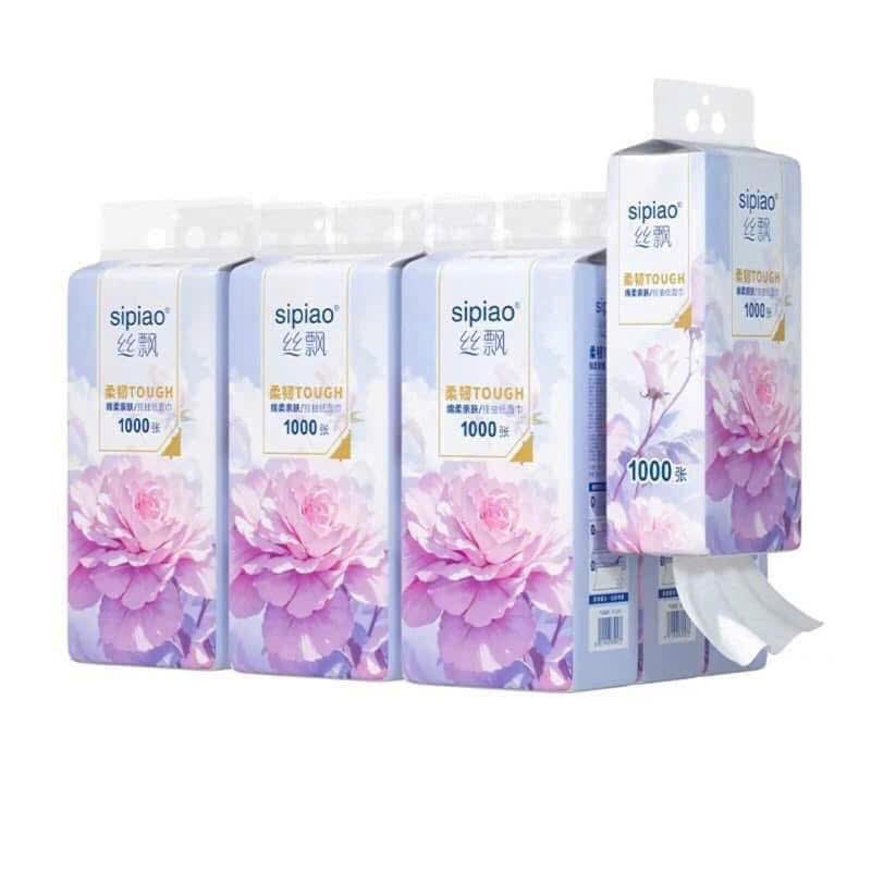 Thùng 10 Túi Giấy Treo Đa Năng Hoa Mẫu Đơn Khăn Rút Treo Tường 4 Lớp mỗi bịch 1000 Tờ chuẩn loại 1- VIệt Bắc.Shop