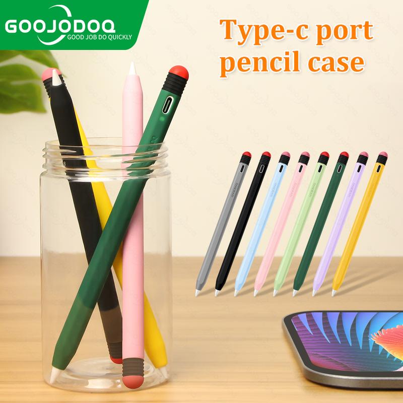  Vỏ Bút Cảm Ứng GOOJODOQ Vỏ Silicon Cho Bút Cảm Ứng iPad Pencil 1 2 Và Goojodoq Thứ 9 10 11 12 Và 13 