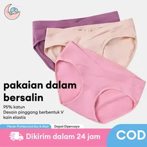 Celana Dalam Ibu Hamil Low Waist Jumbo Bahan Briefs Elastis CD Maternity Panty Wanita cd untuk ibu hamil 20020