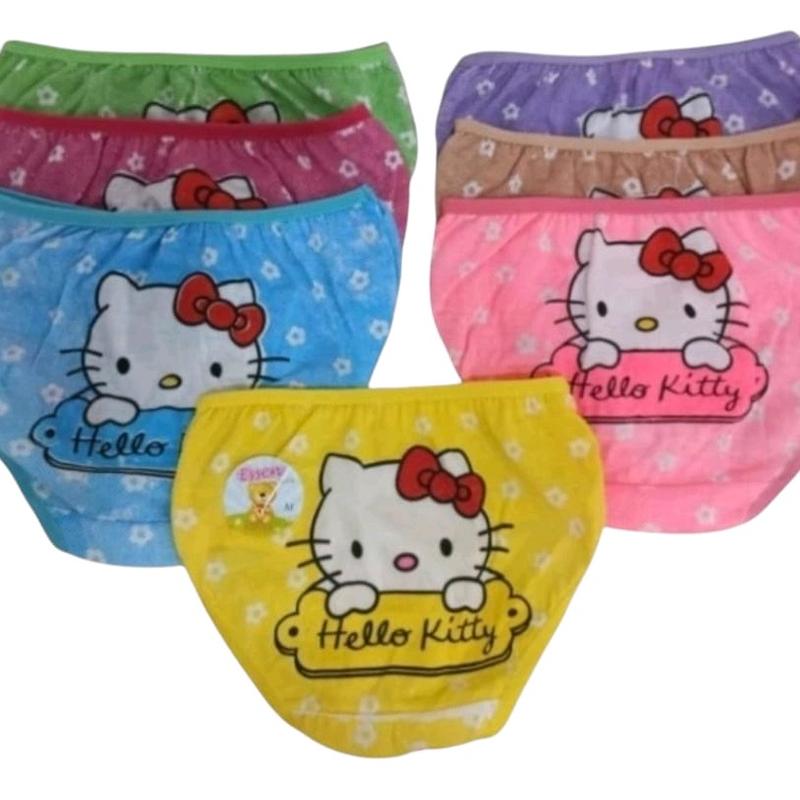 [6pcs,12pcs]Celana Dalam Anak Cewek Essen Katun Karakter S-M-L-XL - Pakaian Fashion Motif 6