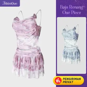 BikiniQue Baju Renang Manis / Bikini Terpisah Tanpa Kawat yang Membentuk Tubuh / Set Tiga Potong