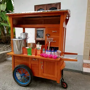 Gerobak mie ayam lengkap dengan perabotan memakai roda 3