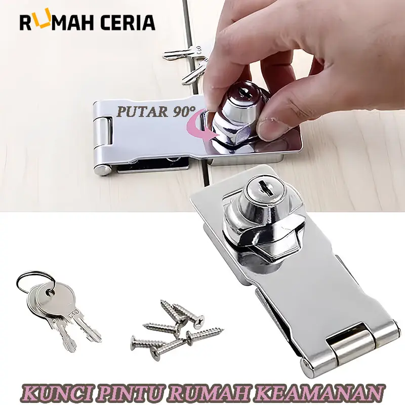 【READY】Overpal Kunci / Kunci Hasp Lock / Overpal Gembok / Haps Lock 3/4 Inch Stainless Tebal