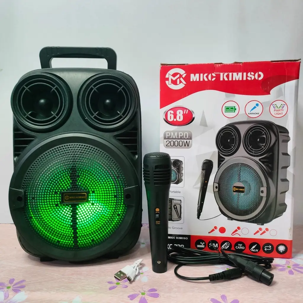SPEAKER BLUETOOTH KARAOKE BESAR SUPER BASS MKC KIMISO LAGU NEW 3381 6.8 -INCH K NIRKABEL BLUETOOTH SPEAKER DI LUAR RUANGAN DI LUAR RUANGAN DAN MEMASUKKAN KARTU BASS AUDIO BLUETOOTH BLUETOOTH GUN