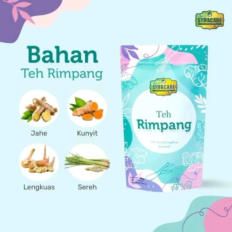 READY TEH RIMPANG SYIFACARE - minuman herbal rempah jahe kunyit lengkuas sereh - BPOM & HALAL Tea Instan 1