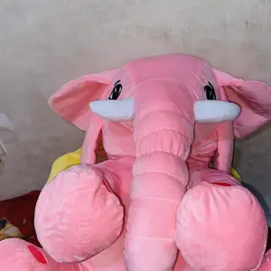 Boneka gajah pink premium halus mainan anak hadiah Dolls Kado