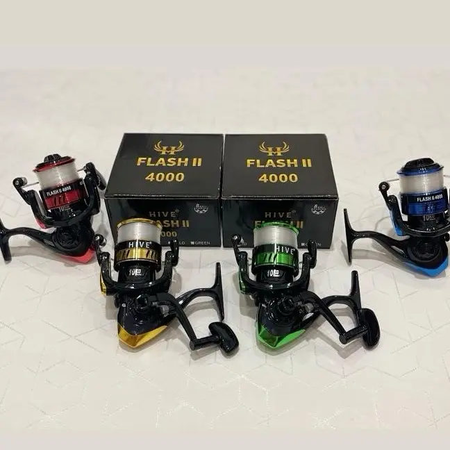 REEL PANCING HIVE FLASH II SERIES 8BB SPOOL METAL ALUMINIUM BONUS SENAR KATROL KEREKAN ALAT PANCING IKAN LAUT Roda 1