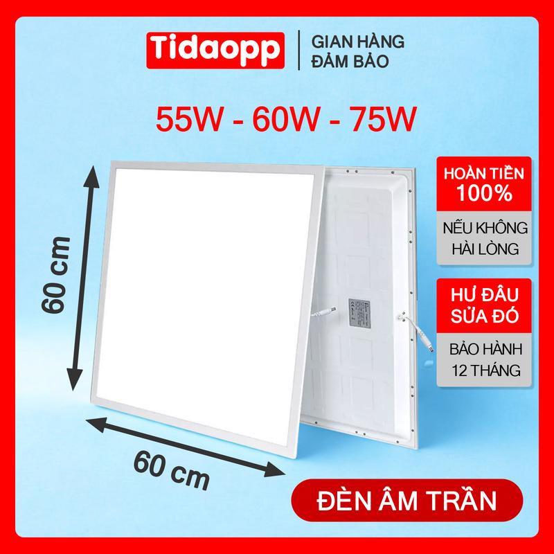 COMBO 2 ĐÈN LED ÂM TRẦN 600×600mm 50W 55W 60W 75W - Bộ Đèn Led Panel Tấm Vuông Khung Nhôm Dày Tản Nhiệt Tốt
