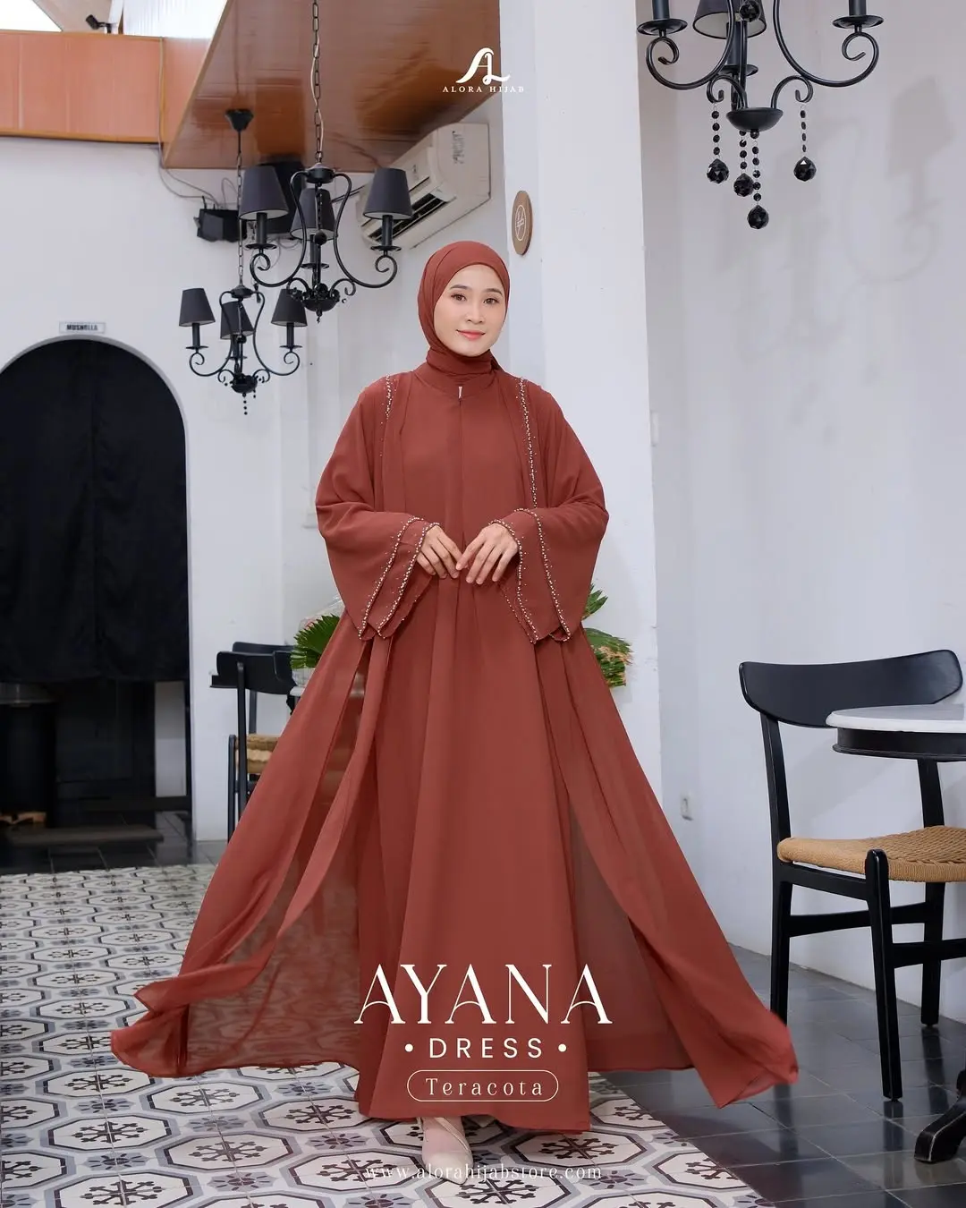 AYANA ABAYA TURXY TERBARU GAMIS RAMADAN MUSLIMAH TERBARU 2025 BAHAN CERUTY BABY DOLL APLIKASI MUTIARA ABAYA AOUTER MENYATU GAMIS DUWA LAYER GAMIS WANITA MUSLIMAH