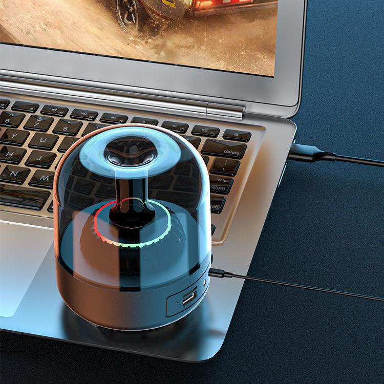 HIFI Stereo Sound Subwoofers, KTV Speaker Subwoofer with RGB Colorful LED Lights, Karaoke Machine Sound System for Outdoor Sports Travel, Audio Device, Room Accessories Loa Củ Loa Bluetooth Nghe Nhạc 5