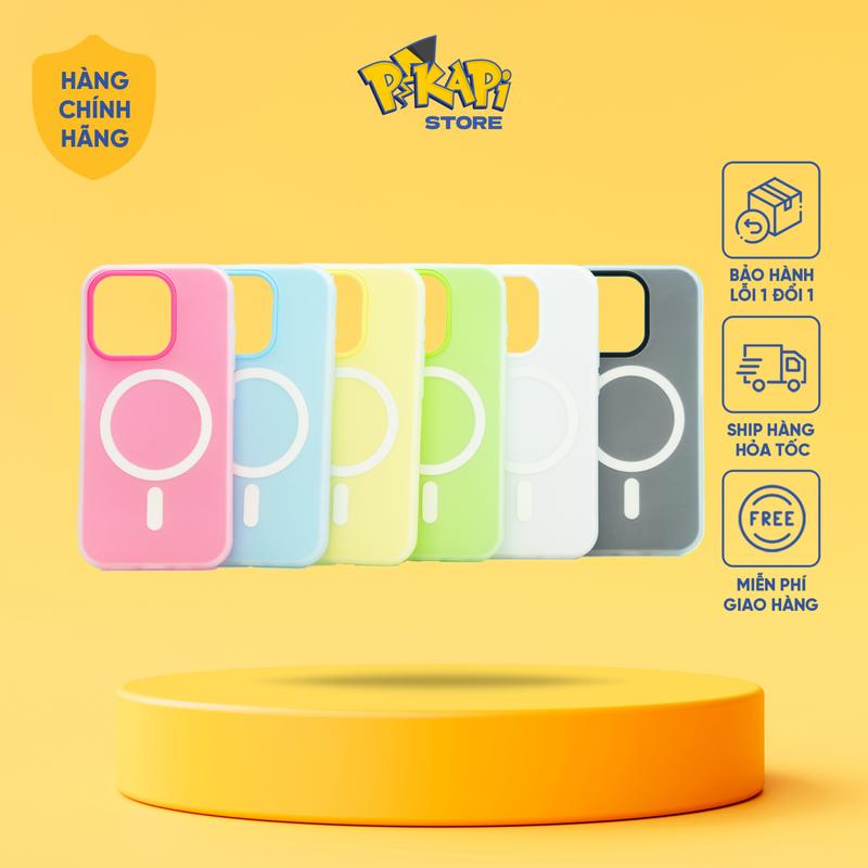  Pikapi Ốp Lưng iPhone THỜI TRANG 2 Lớp Chống Sốc Silicon Nhám Mờ Chống Bám Vân Tay 6 Màu Cá Tính Chính Hãng Pikapi Store 