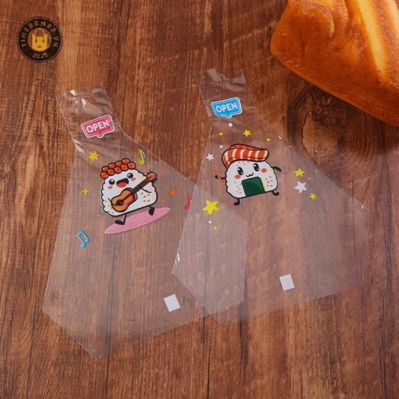 {100-200c} Túi Đựng Cơm Nắm <size 16x19> Dễ Thương Hàng Sẵn Đi đơn luôn trong ngày Túi Hình Ngẫu Nhiên