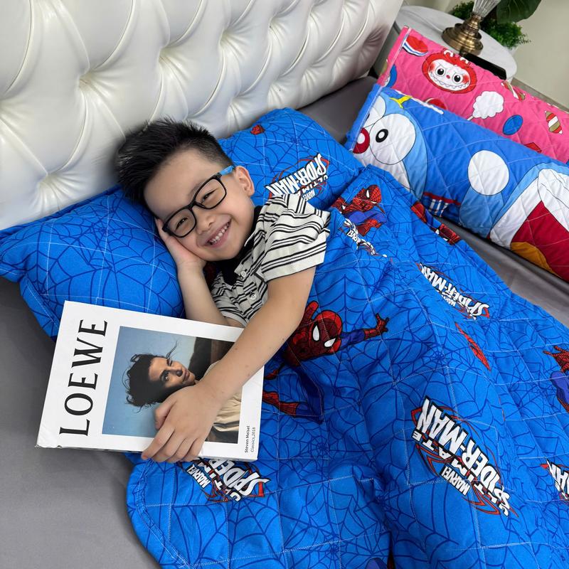 Set Túi Ngủ 3 Món Chăn Nệm Gối Cho Bé Kích Thước  80 x 150cm Cho Các Bé Tiểu Học Và Mầm Non ( Tặng Kèm Ruột Gối)