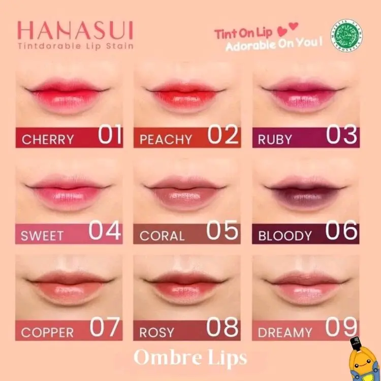 HANASUI TINTDORABLE LIP STAIN LIP TINT LIPTIN 2