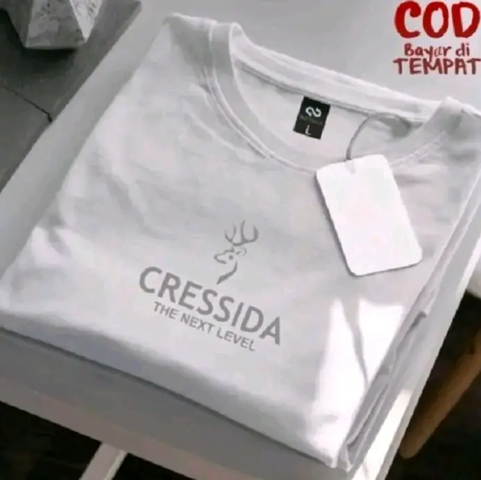 BISA COD.!! Kaos Distro Premium T-shirt Lengan Pendek Cr3ss1d4 Silver Pria Wanita Bahan Katun Combed 30s Keren Unisex Baju Oblong Santai Sablon Tebal Terbaru Dewasa