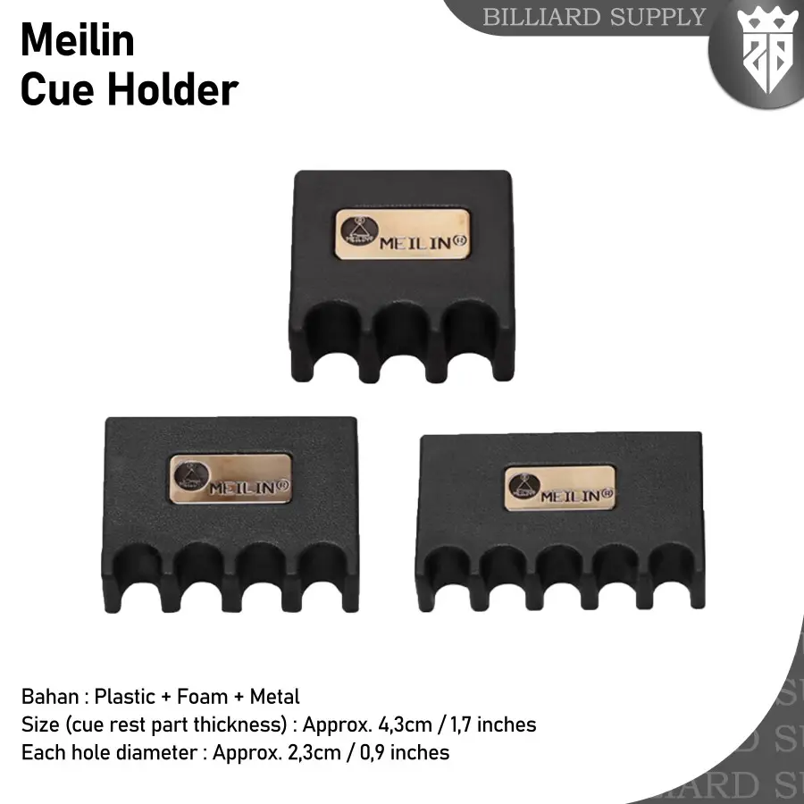 Meilin Rubber Cue Holder 3 / 4 / 5 Stick - Sandaran Stik Billiard