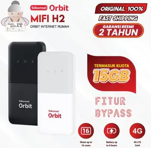 Telkomsel Orbit MiFi H2 E5586 Modem WiFi Router 4G Free Telkomsel 15GB