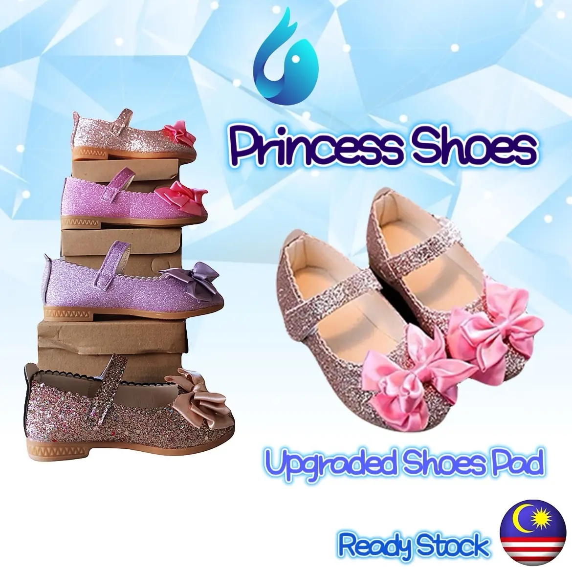 UNICUS Kids Baby Girl Glitter Galaxy Princess Shoes