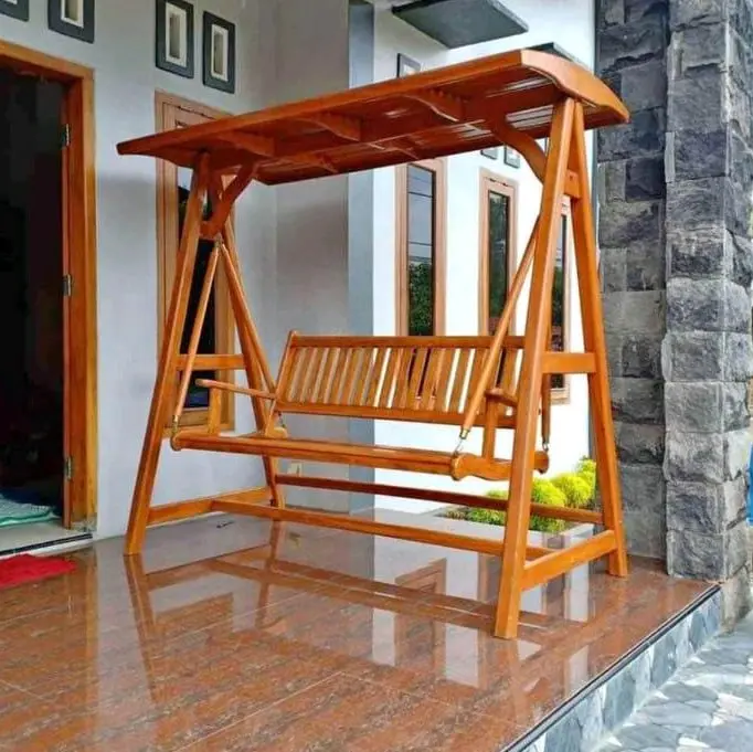 ayunan kayu jati esthetic minimalis