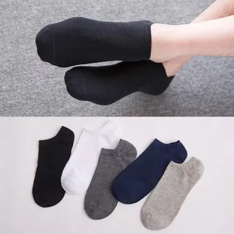 Paket 6 Pasang, Kaos Kaki Pendek Semata Kaki Warna Polos Pria Wanita Dewasa 4
