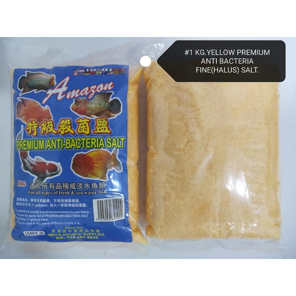 Fine (2xPack) Amazon Anti Bacteria Yellow Salt 1kg Aquarium Fish Garam Ikan Akuarium