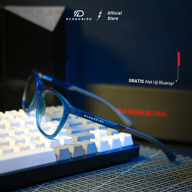 Aegis Kacamata Anti Radiasi Pria Kacamata Gaming Eyewear Blue Frame Lensa Glasses 3