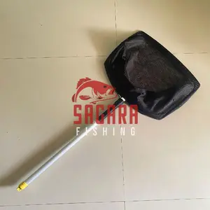 Serokan Ikan Koi Kotak Bahan Kain Jala Ring Kawat Gapanisl Kuat dan Awet - Aluminium, Besar