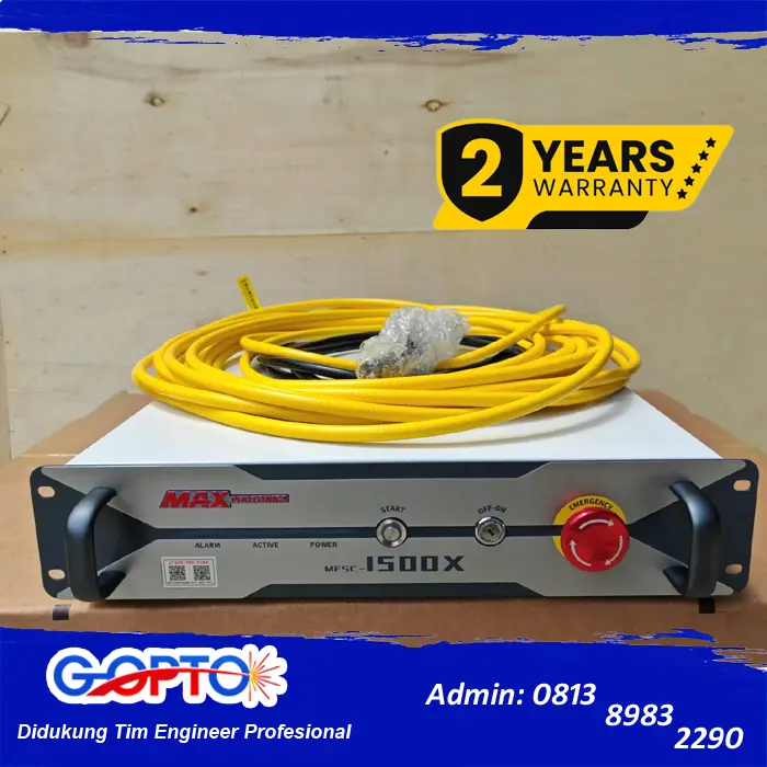 1500 Watt Original Max Laser Source Versi Certificate Eropa (Grade Eropa) Untuk Mesin Laser Cutting Fiber Garansi 2 Tahun