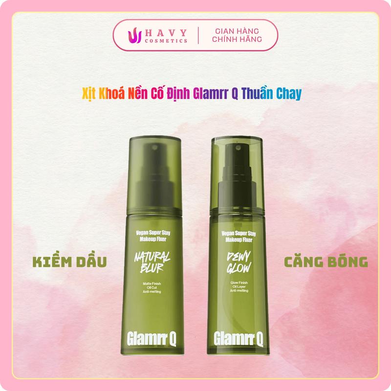 Xịt Khóa Nền Cố Định Glamrr Q Vegan Super Stay Makeup Fixer 20ml & 50ml & 130ml Trang Điểm