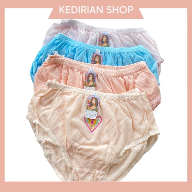 PAKET ISI 3 Celana Dalam Wanita Motif Bordir Nyaman Cantik Berbagai macam ukuran [ S, M, L, XL, 3L, 4L] 2