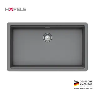 Hafele Granite Sink Antonius HS20-GEN1S80 Grey - Bak Wastafel Granit Keran Air Abu-abu