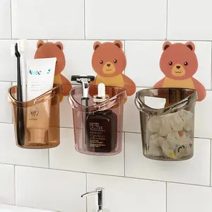 PUSAT23 Gantungan Tempel Tempat Sikat Gigi Motif Beruang/DISPENSER BERUANGSIKAT GIGI