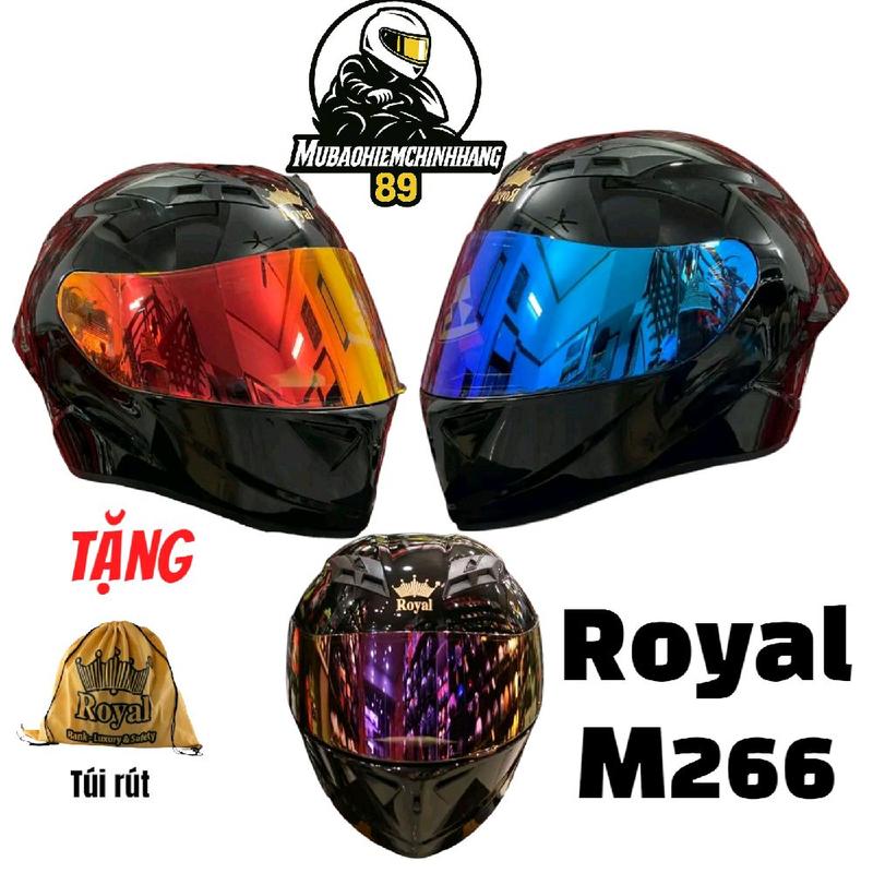  Mũ Bảo Hiểm Full Face 2 Kính Royal M266 - ABS - Trọng Lượng 1.2kg - 3 Size - Helmet 