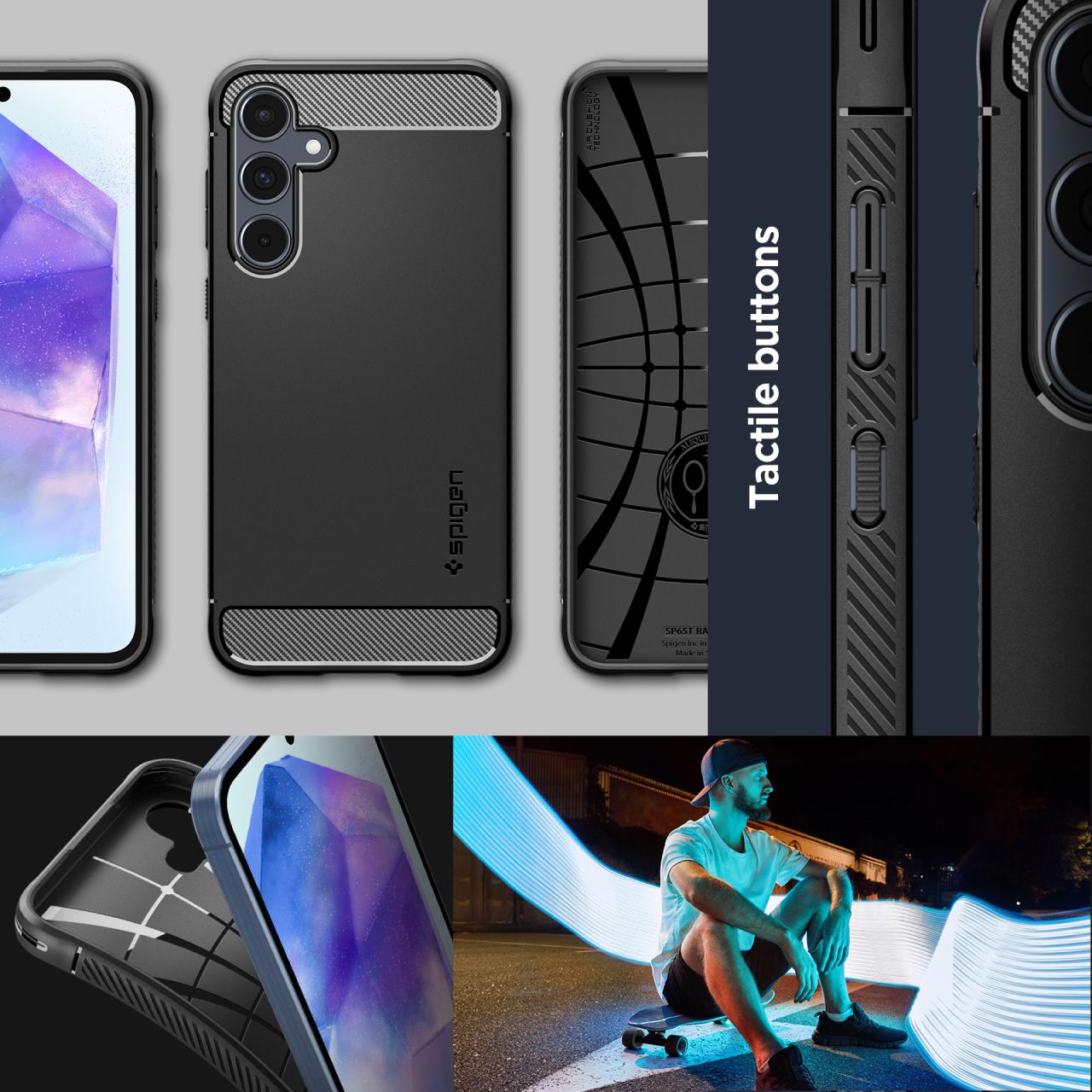 Spigen Galaxy A55 (2024) Case Rugged Armor - Matte Black ACS07500-1