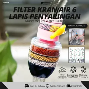 Beli 4 Lebih Murah FILTER AIR SARINGAN AIR KRAN 6 LAPIS FILTER KRAN AIR KARBON 6 LAPIS PURIFIER Peralatan