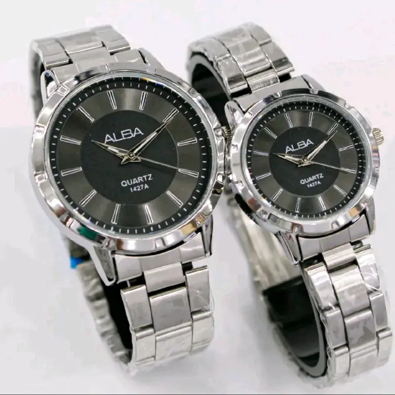 Jam Tangan Couple Alba Rantai Stainless Gratis Batre Cadangan Termurah -  Watches Hadiah 4