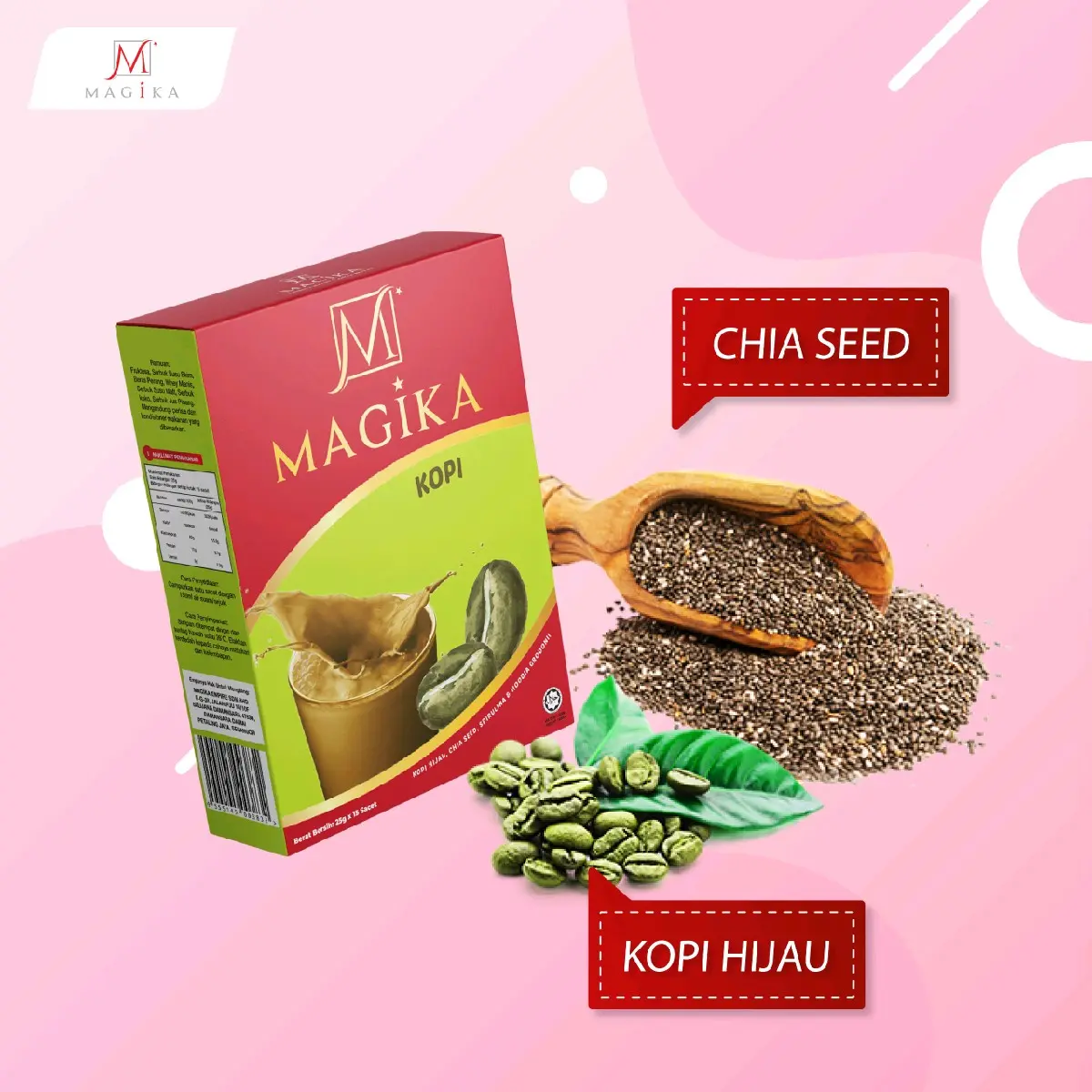 KOPI MAGIKA 15 SACHET RENDAH KAFEIN