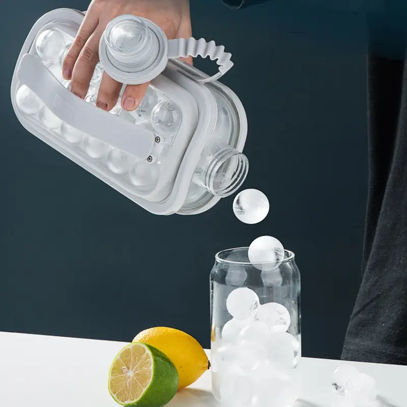 【SG】Creative Ice Cube Mold 2 In 1 Portable Ice Ball Maker Mold with 14 Grids Foldable Ice Cube Tray make ice cub Kitchen Utensils