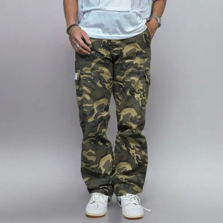 GEVAR Cargo Pants Camo Loreng Regular Fit Celana Motif Twill Panjang Pria 2