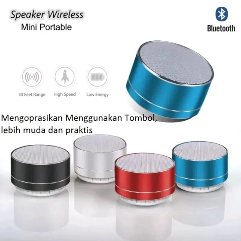 SPEAKER A10 Lampu Led Rainbow BLUETOOTH MUSIK BASS SUARA / SPEAKER WIRELESS SB / MUSIC BOX MP3 PLAYER BLUTUT ELELTRONIK HP AKTIF SPIKER 1